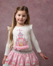 Load image into Gallery viewer, Pink &#39; Castle in the sky &#39; skirt set