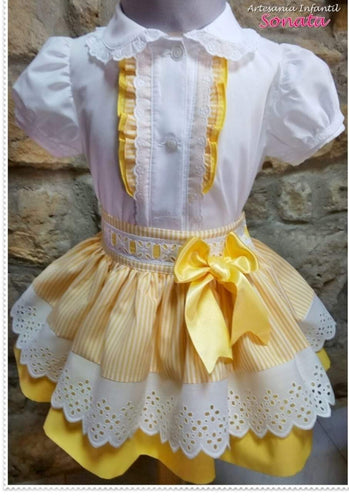 Yellow skirt set