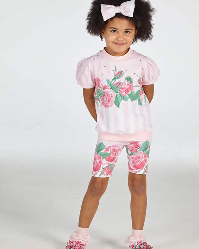 Fatima rose jumper cycling short set