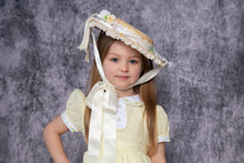 Load image into Gallery viewer, Lemon swiss dot Classic dress with 2 hairbows