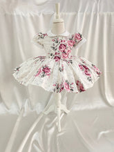 Load image into Gallery viewer, Floral  classic dress with hairbow and pants