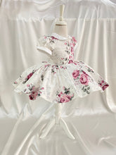 Load image into Gallery viewer, Floral  classic dress with hairbow and pants