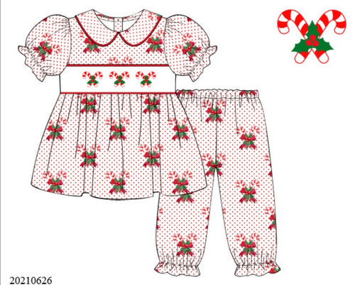 Exclusive Candy cane smock pjs