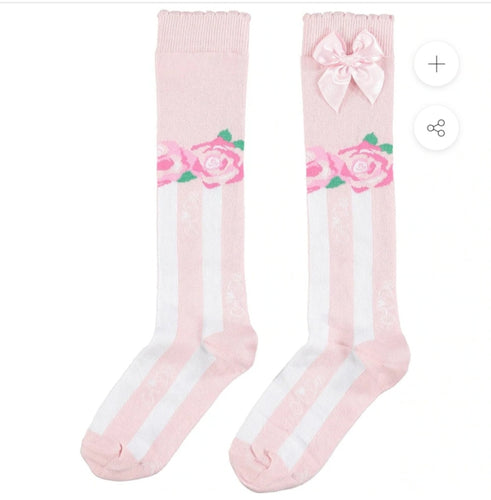 Pink rose socks