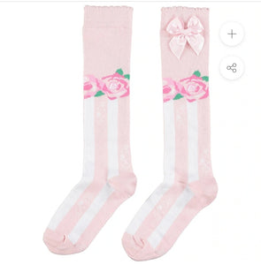 Pink rose socks