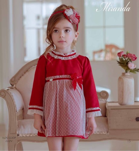 Miranda red velvet dress