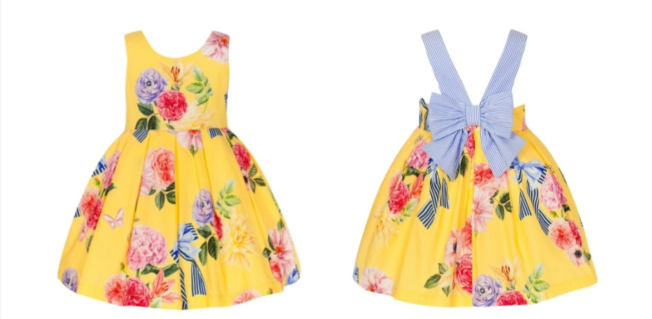 Balloon Chic Ss22 Lemon floral dress, bag and hairband