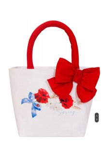 Balloon chic blue roses handbag