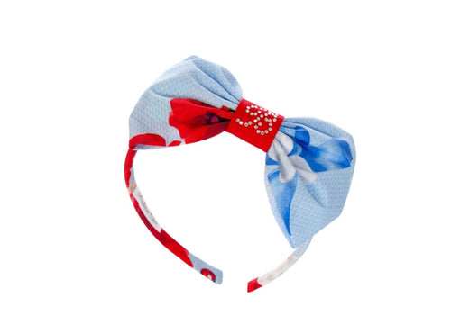 Balloon Chic blue roses hairband