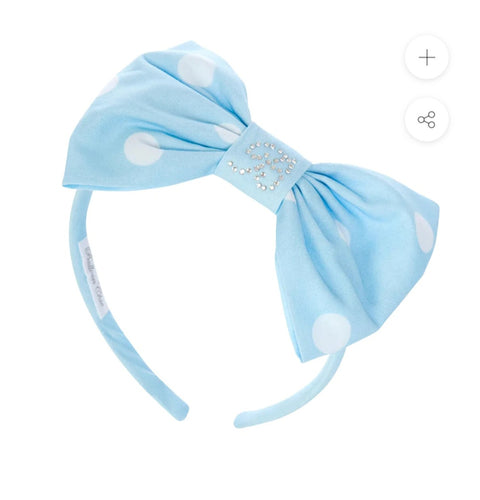 Balloon Chic blue polkadot hairband