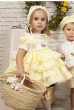 Load image into Gallery viewer, Yellow smock bunny dress ( accessories sold separate)