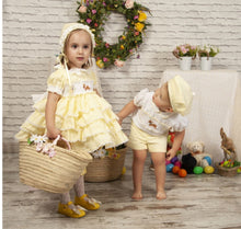 Load image into Gallery viewer, Yellow smock bunny dress ( accessories sold separate)