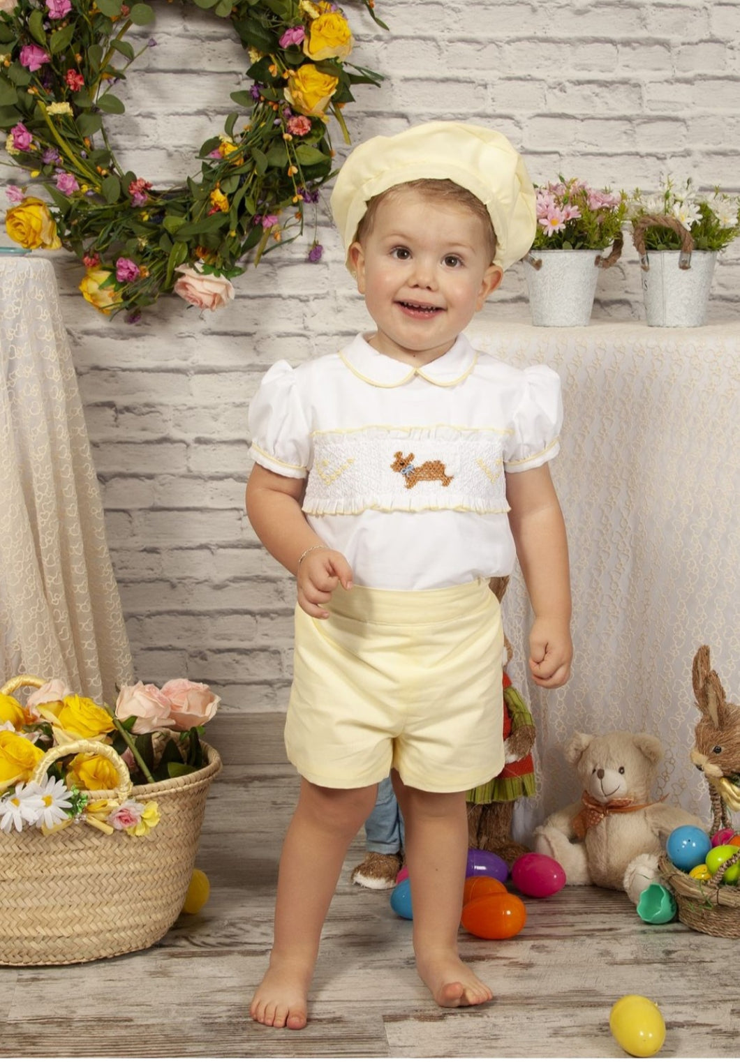 Boys smock bunny 2piece( hat sold separately)