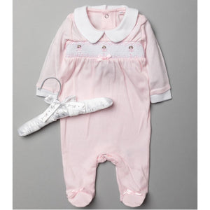 Baby girl smock ballerina baby grow