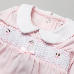 Baby girl smock ballerina baby grow